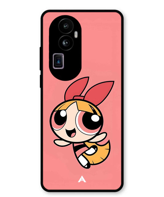 Powerpuff Girls Blossom Metal Back Cover Phone Case for Oppo Reno 10 Pro Plus