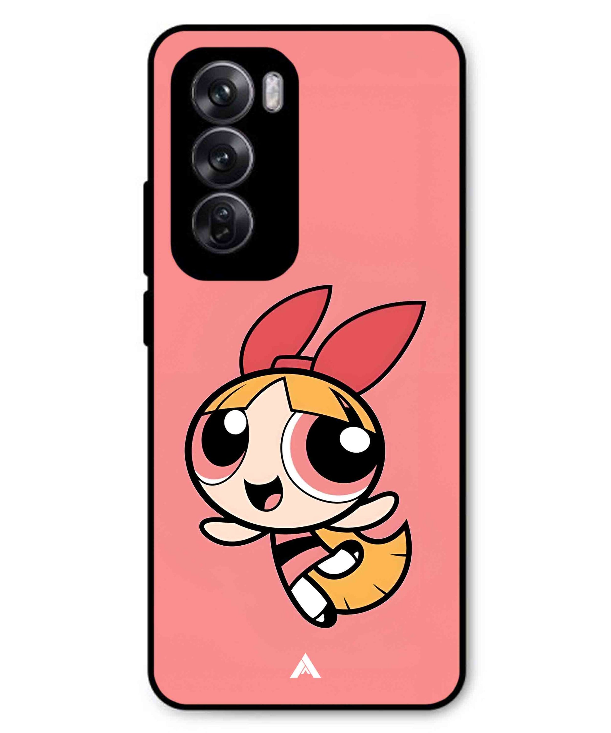 Powerpuff Girls Blossom Metal Back Cover Phone Case for Oppo Reno 12 Pro