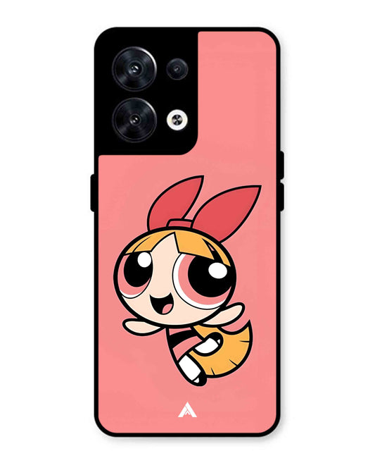 Powerpuff Girls Blossom Metal Back Cover Phone Case for Oppo Reno 8