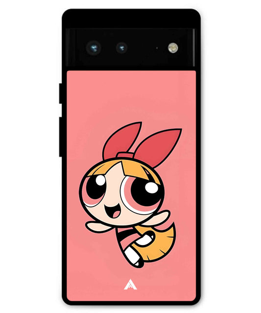 Powerpuff Girls Blossom Metal Back Cover Phone Case for Pixel 6A