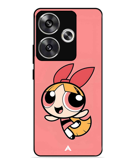 Powerpuff Girls Blossom Metal Back Cover Phone Case for Poco F6