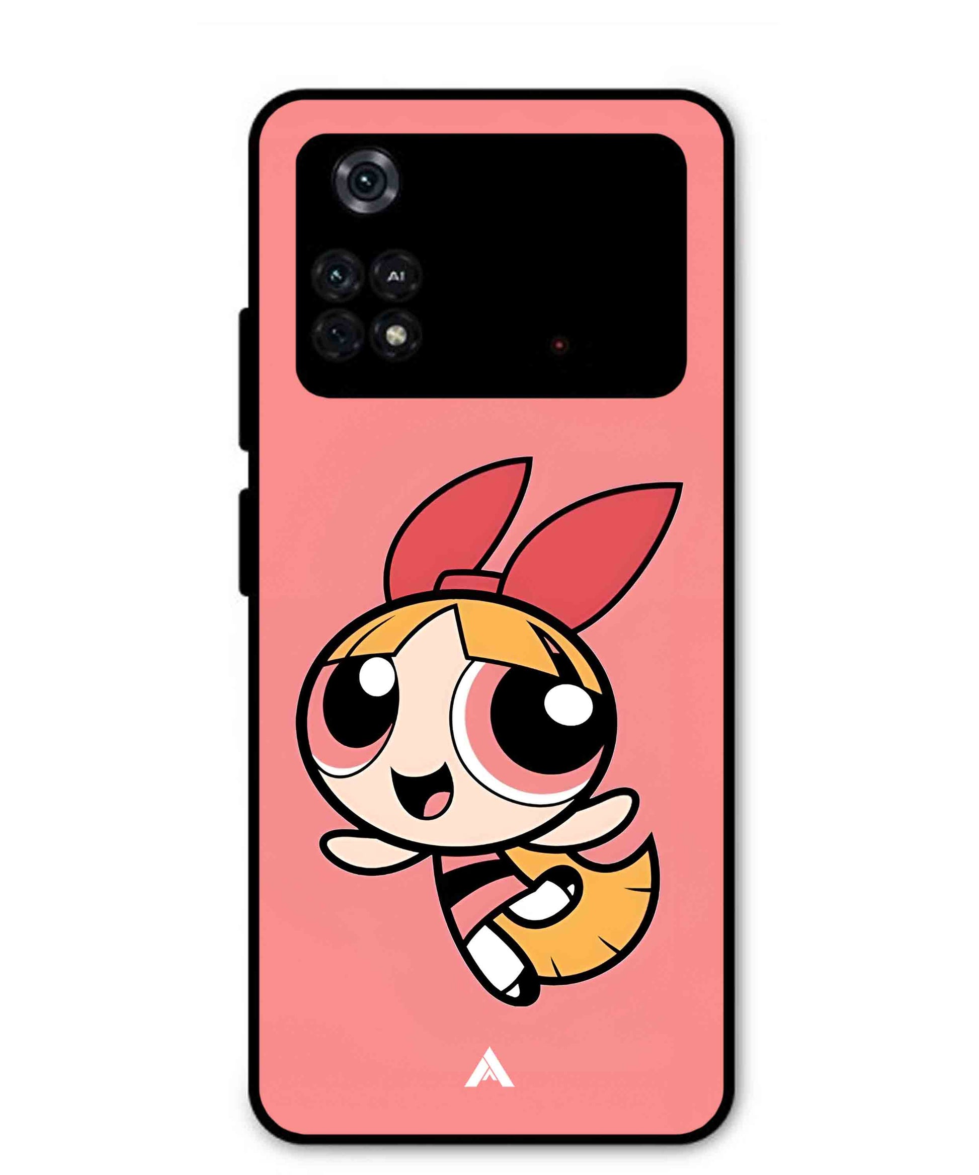 Powerpuff Girls Blossom Metal Back Cover Phone Case for Poco M4 Pro 4G