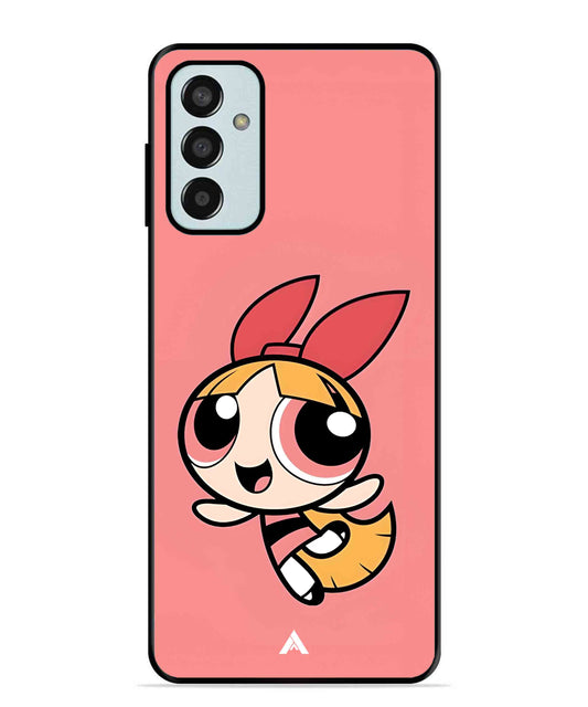 Powerpuff Girls Blossom Metal Back Cover Phone Case for Samsung Galaxy M13 4G