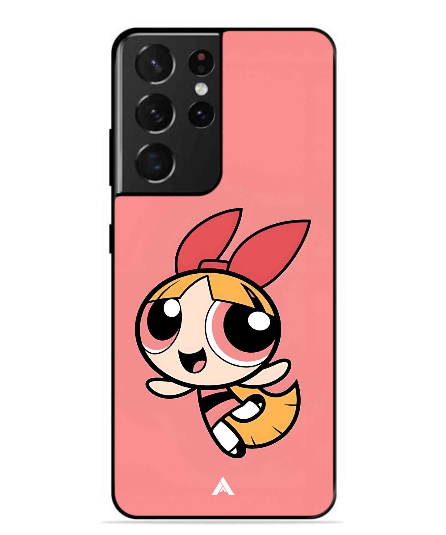 Powerpuff Girls Blossom Metal Back Cover Phone Case for Samsung Galaxy S21 Ultra