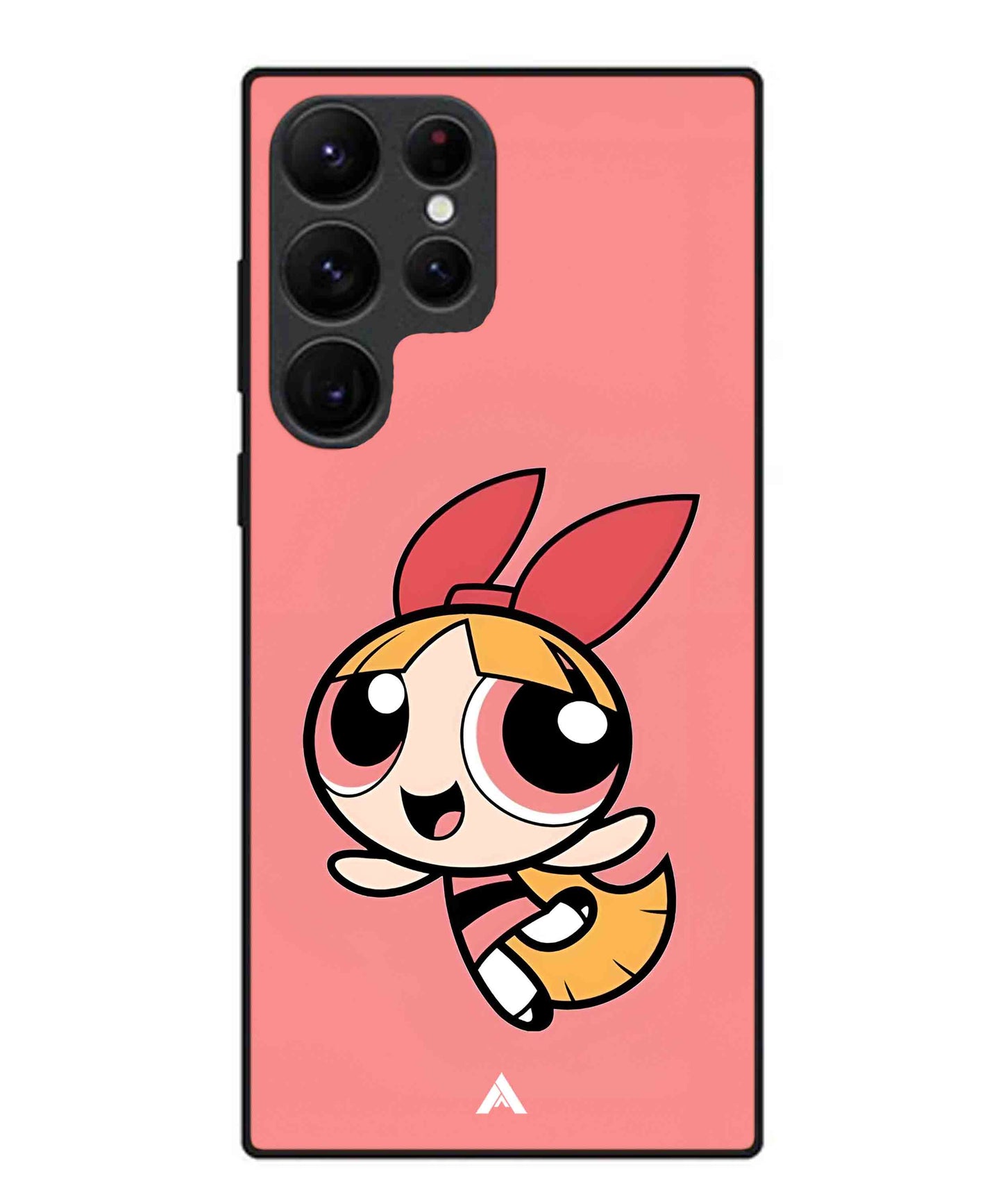 Powerpuff Girls Blossom Metal Back Cover Phone Case for Samsung Galaxy S22 Ultra