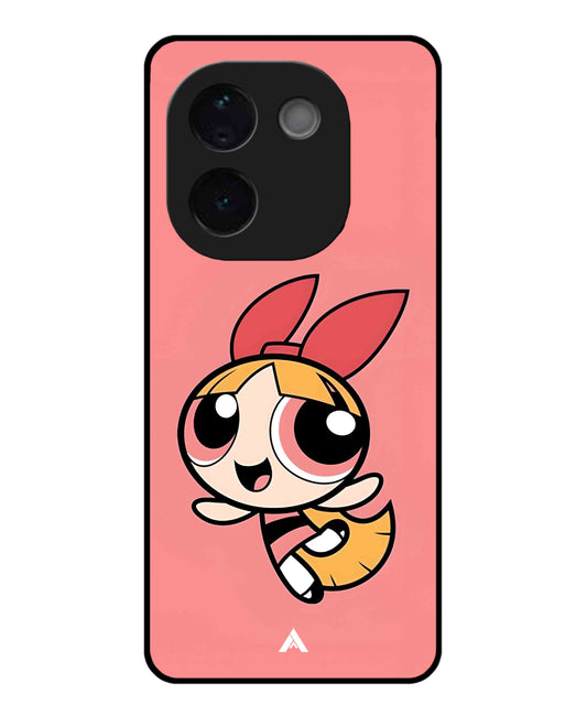 Powerpuff Girls Blossom Metal Back Cover Phone Case for Vivo T3 Pro