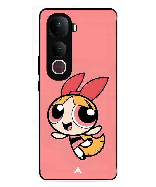 Powerpuff Girls Blossom Metal Back Cover Phone Case for Vivo Y400 Pro