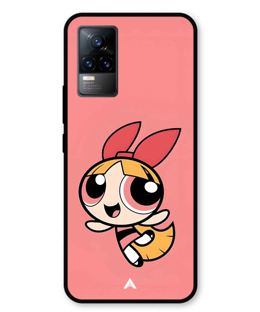 Powerpuff Girls Blossom Metal Back Cover Phone Case for Vivo v21e 4G