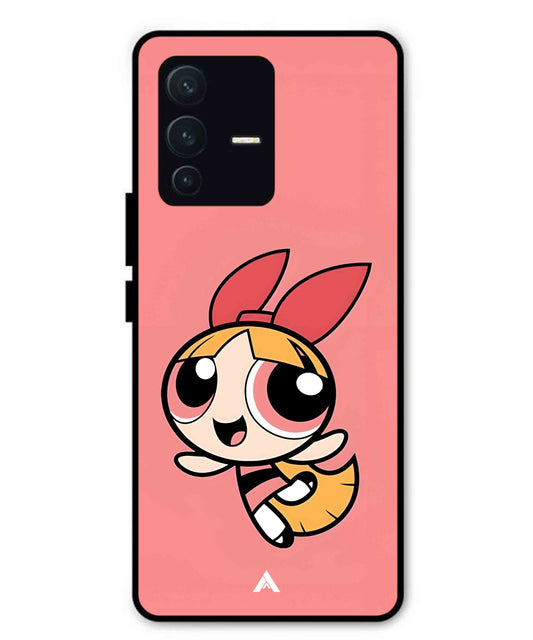 Powerpuff Girls Blossom Metal Back Cover Phone Case for Vivo v23 Pro