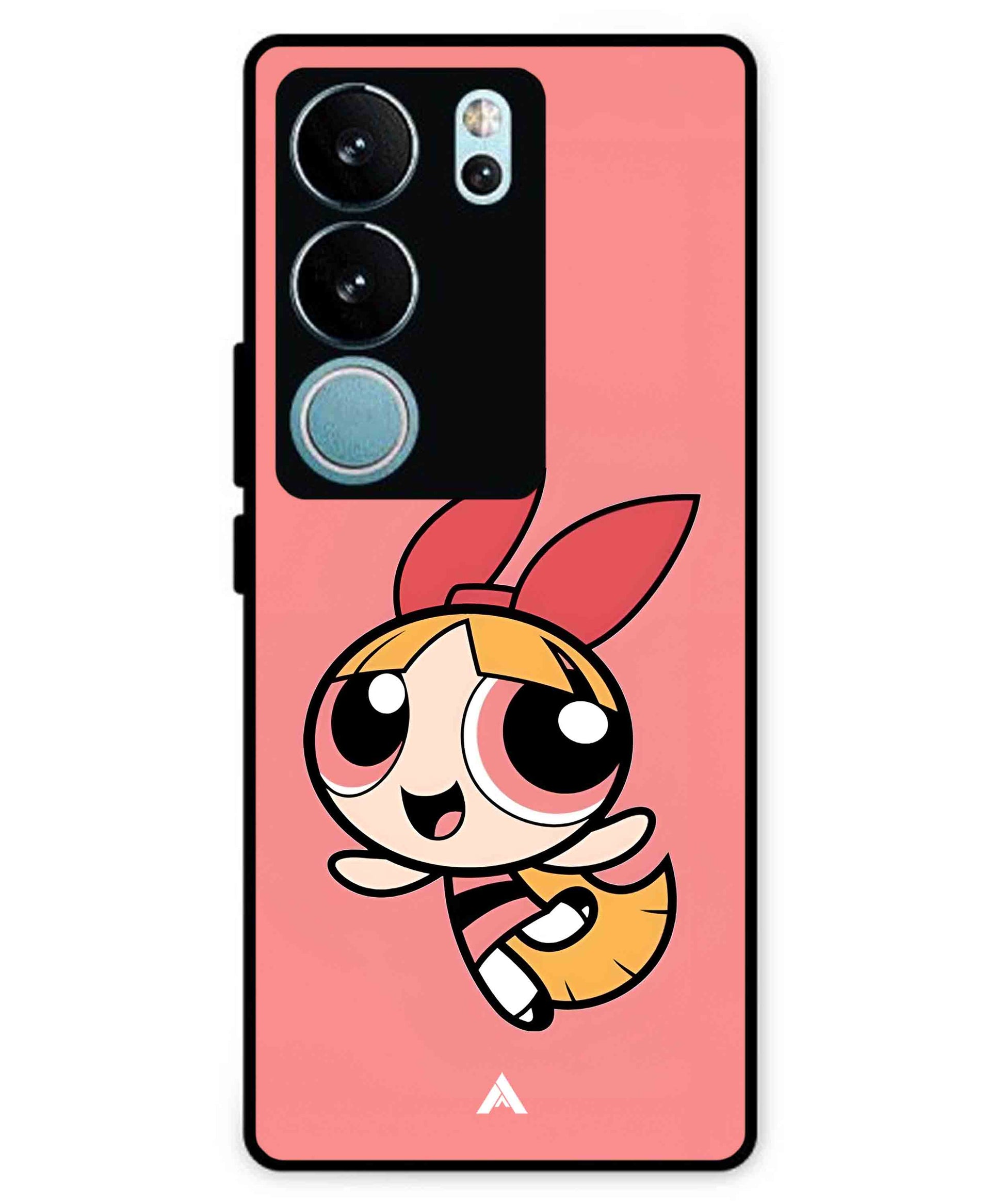 Powerpuff Girls Blossom Metal Back Cover Phone Case for Vivo v29 Pro