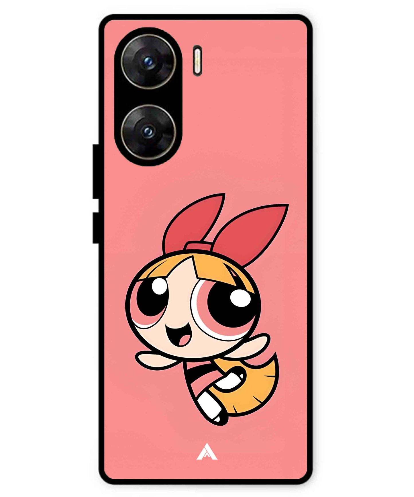 Powerpuff Girls Blossom Metal Back Cover Phone Case for Vivo v29e