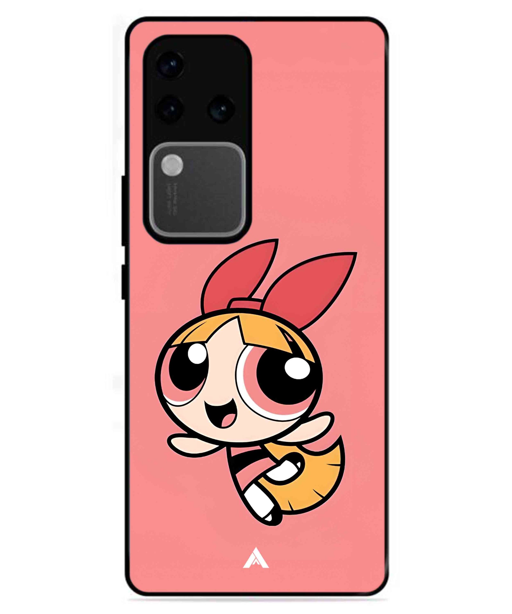 Powerpuff Girls Blossom Metal Back Cover Phone Case for Vivo v30 Pro