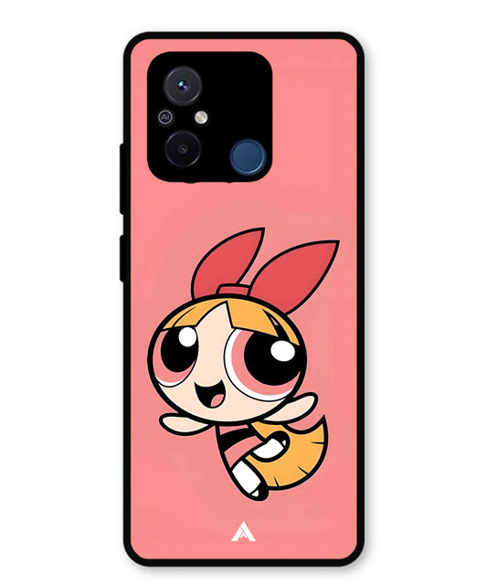 Powerpuff Girls Blossom Metal Back Cover Phone Case for Xiaomi Redmi 12C