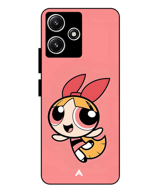 Powerpuff Girls Blossom Metal Back Cover Phone Case for Xiaomi Redmi 12 5G