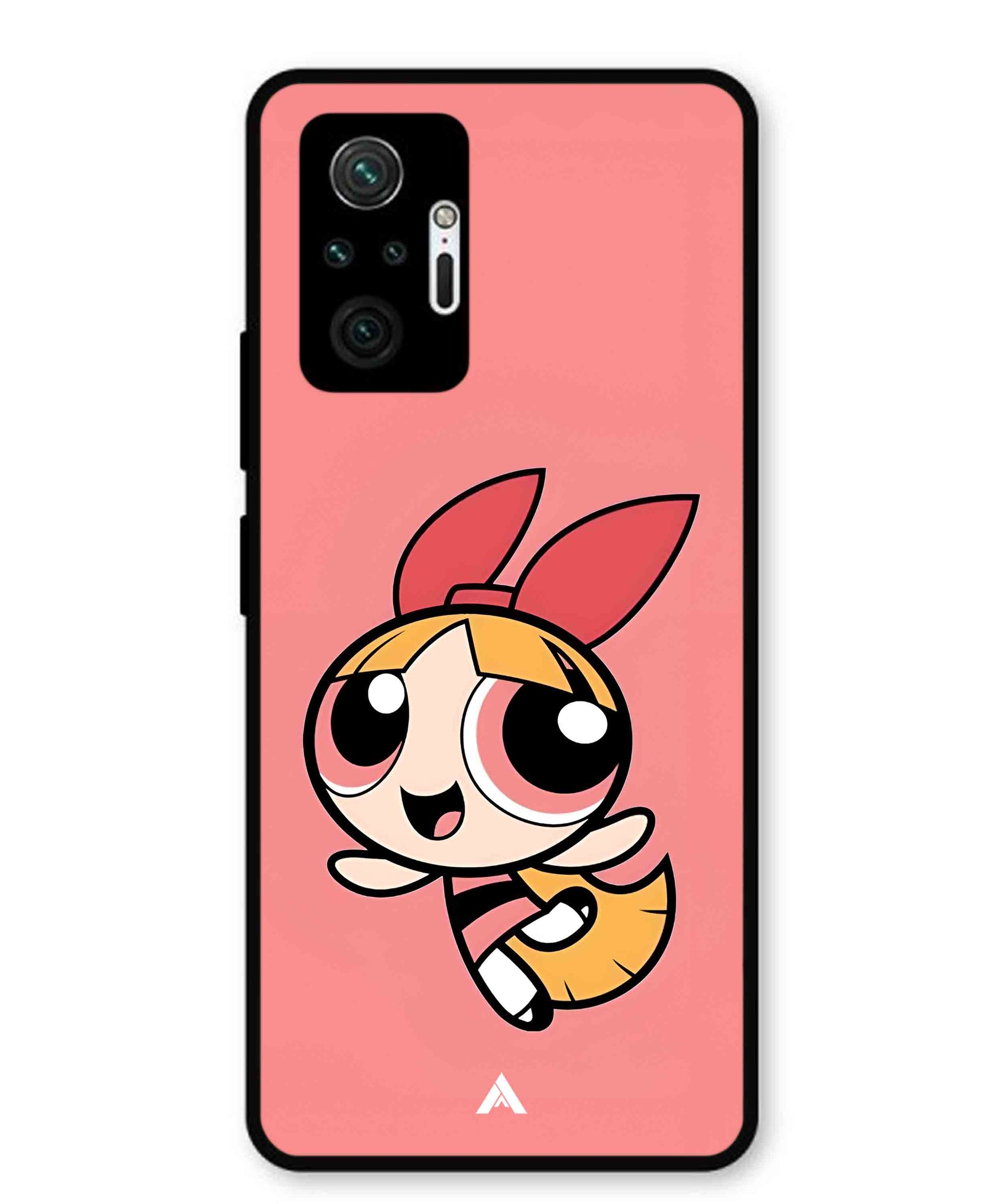 Powerpuff Girls Blossom Metal Back Cover Phone Case for Xiaomi Redmi Note 10 Pro Plus