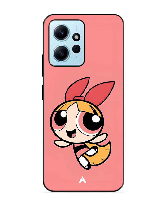 Powerpuff Girls Blossom Metal Back Cover Phone Case for Xiaomi Redmi Note 12 4G