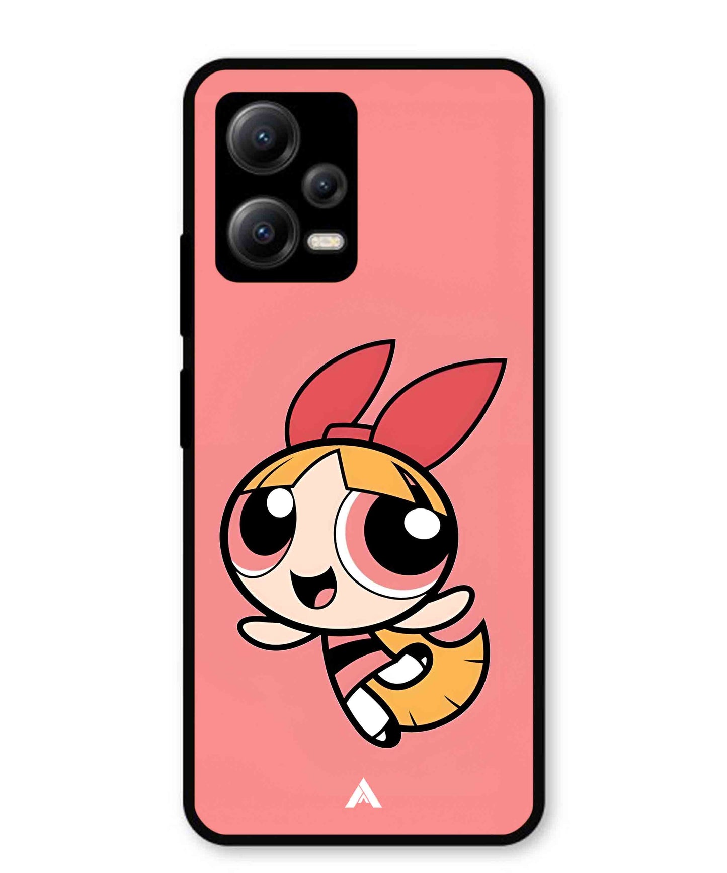Powerpuff Girls Blossom Metal Back Cover Phone Case for Xiaomi Redmi Note 12 5G