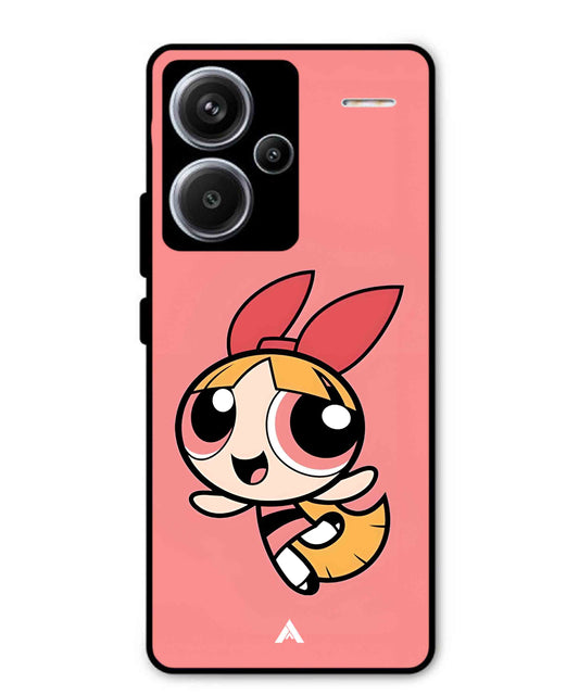 Powerpuff Girls Blossom Metal Back Cover Phone Case for Xiaomi Redmi Note 13 Pro Plus