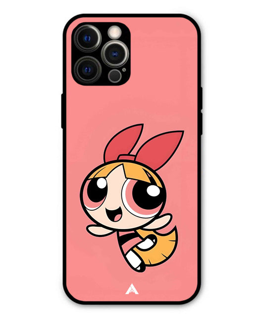 Powerpuff Girls Blossom Metal Back Cover Phone Case for iPhone 12 Pro Max
