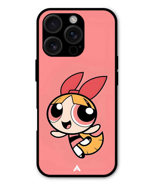 Powerpuff Girls Blossom Metal Back Cover Phone Case for iPhone 14 Pro