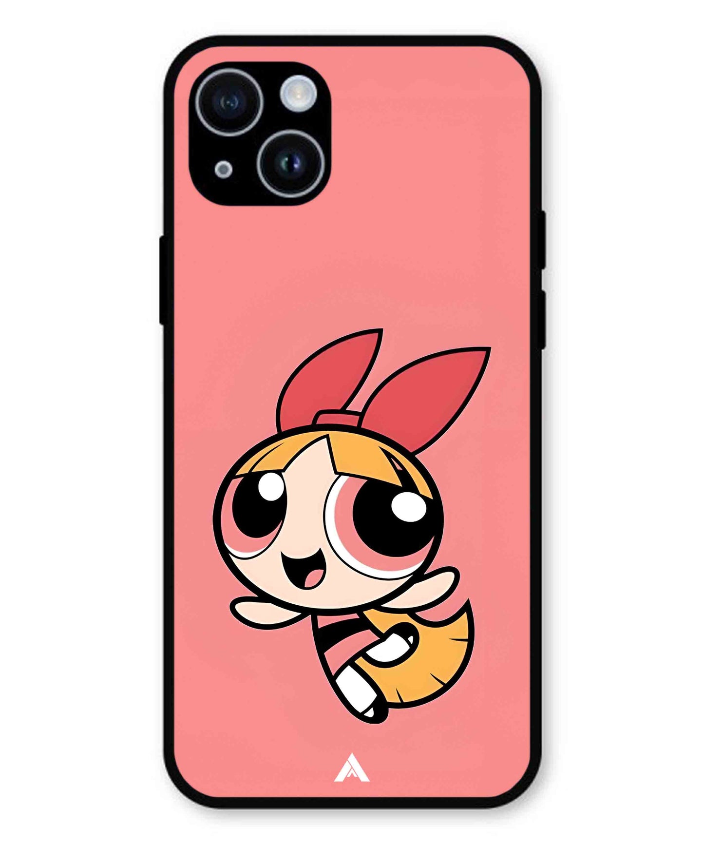Powerpuff Girls Blossom Metal Back Cover Phone Case for iPhone 15 Plus