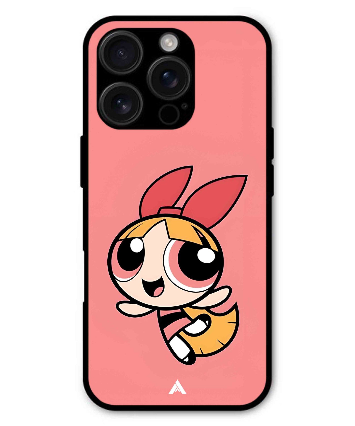 Powerpuff Girls Blossom Metal Back Cover Phone Case for iPhone 16 Pro