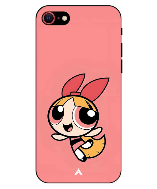 Powerpuff Girls Blossom Metal Back Cover Phone Case for iPhone 8