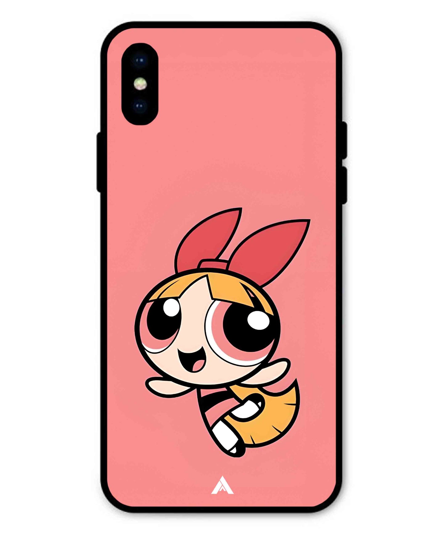 Powerpuff Girls Blossom Metal Back Cover Phone Case for iPhone Xs