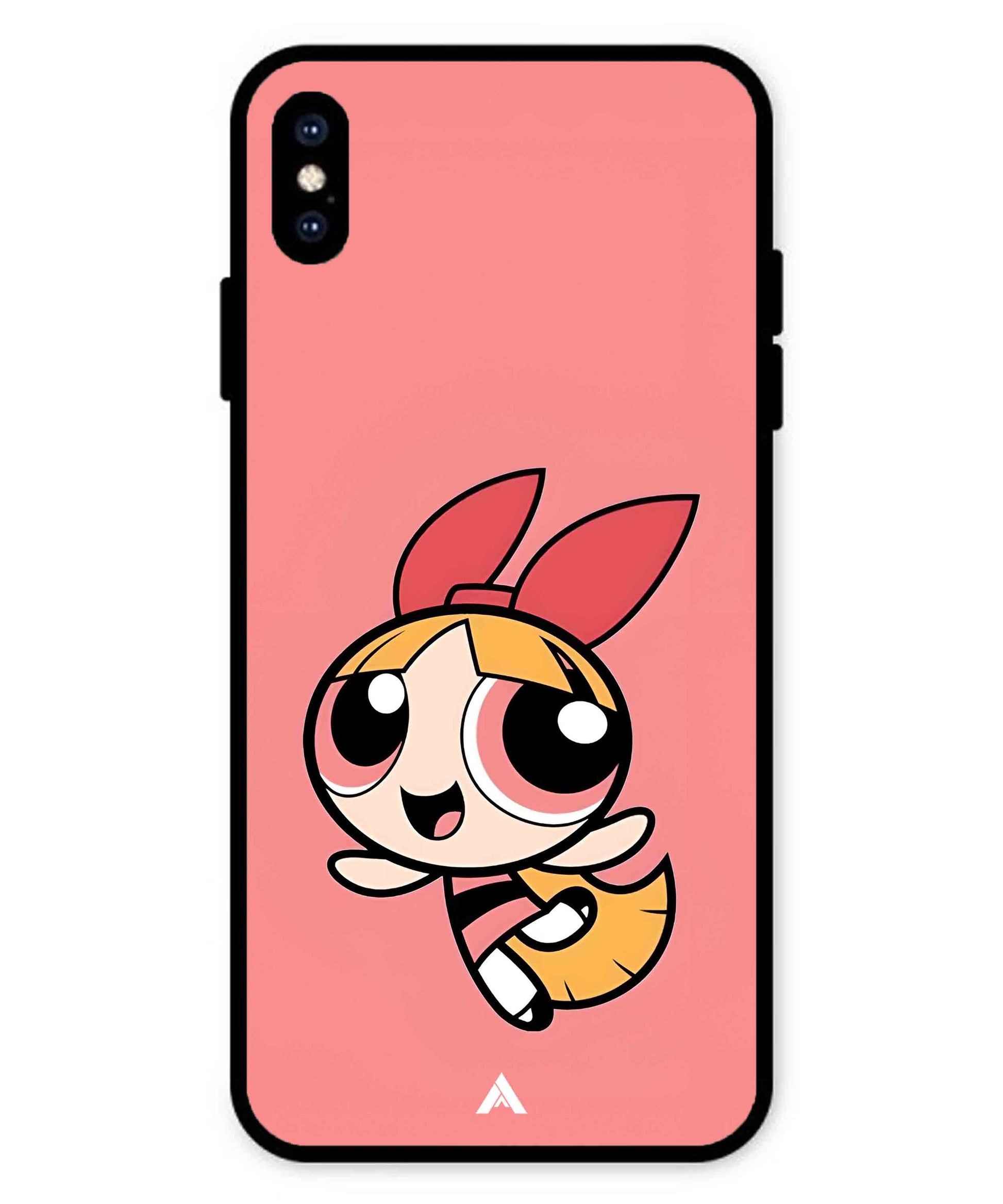 Powerpuff Girls Blossom Metal Back Cover Phone Case for iPhone Xs Max