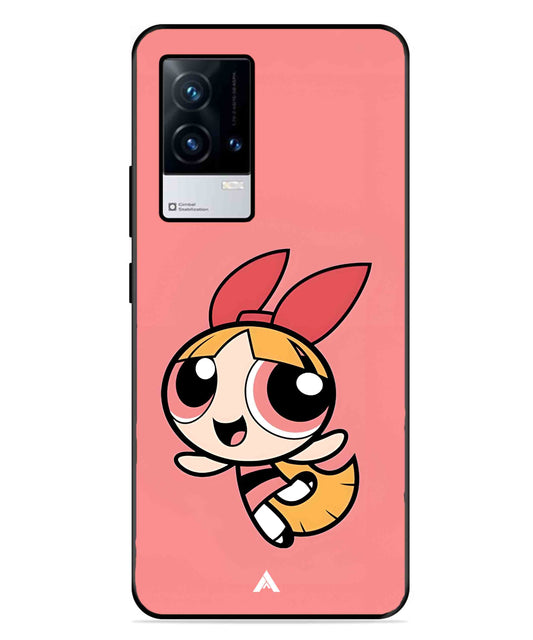 Powerpuff Girls Blossom Metal Back Cover Phone Case for iQOO 8