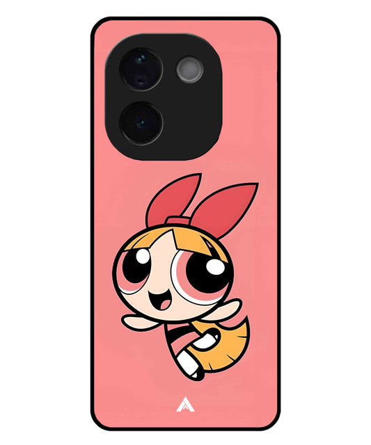 Powerpuff Girls Blossom Metal Back Cover Phone Case for iQOO Z9s Pro