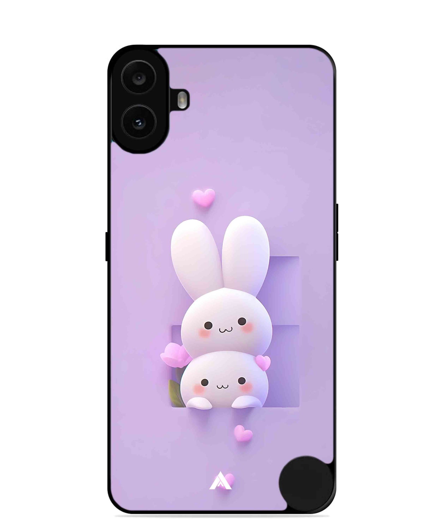 Purple Bunnies Metal Back Cover Phone Case for Nothing CMF Phone 1