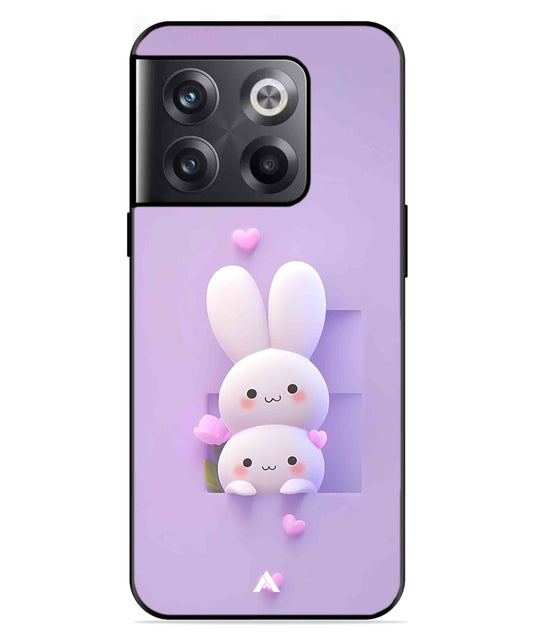 Purple Bunnies Metal Back Cover Phone Case for Oneplus 10T