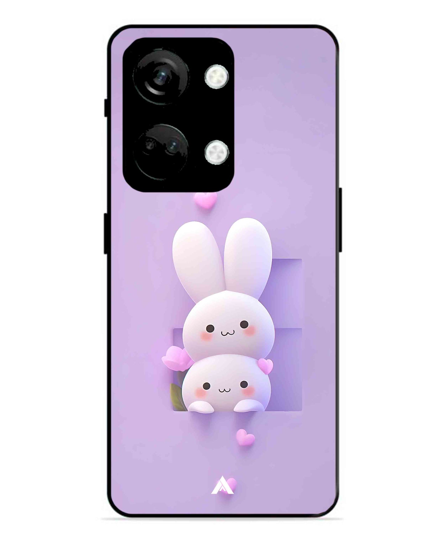 Purple Bunnies Metal Back Cover Phone Case for Oneplus Nord 3