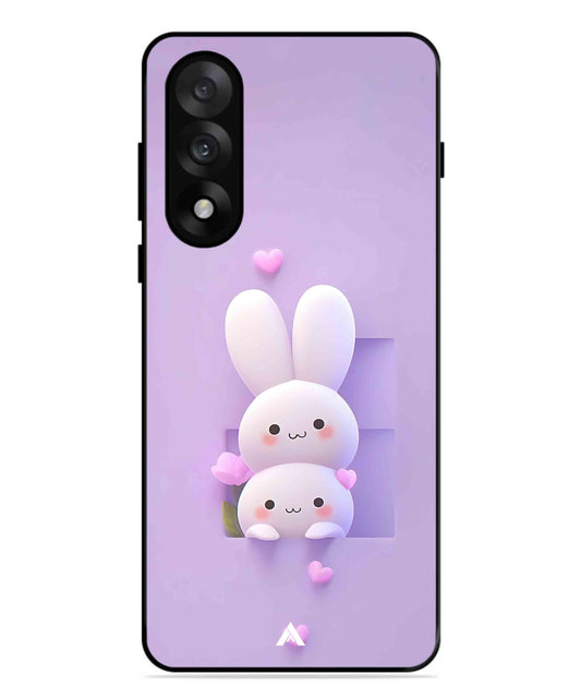 Purple Bunnies Metal Back Cover Phone Case for Oneplus Nord 5