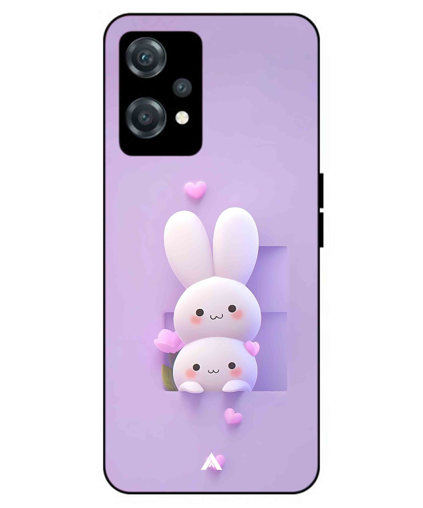 Purple Bunnies Metal Back Cover Phone Case for Oneplus Nord CE 2 Lite