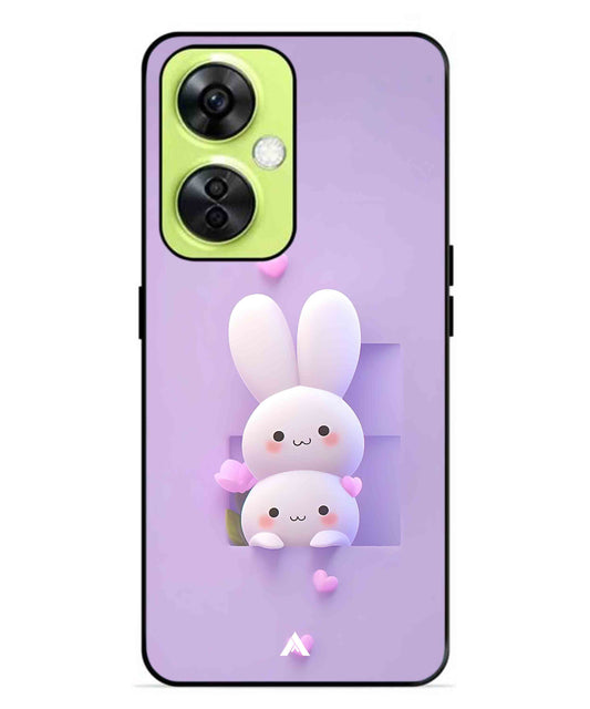 Purple Bunnies Metal Back Cover Phone Case for Oneplus Nord CE 3 Lite