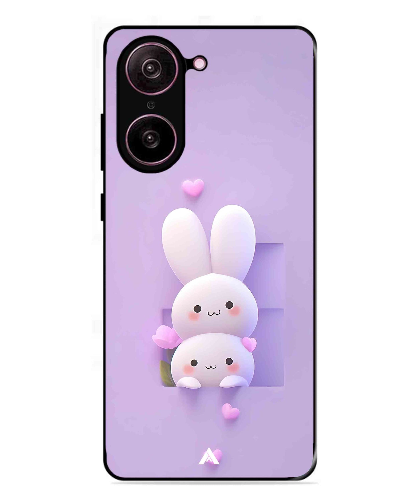 Purple Bunnies Metal Back Cover Phone Case for Oneplus Nord CE 5