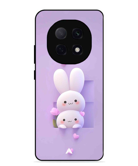 Purple Bunnies Metal Back Cover Phone Case for Oppo F29 Pro