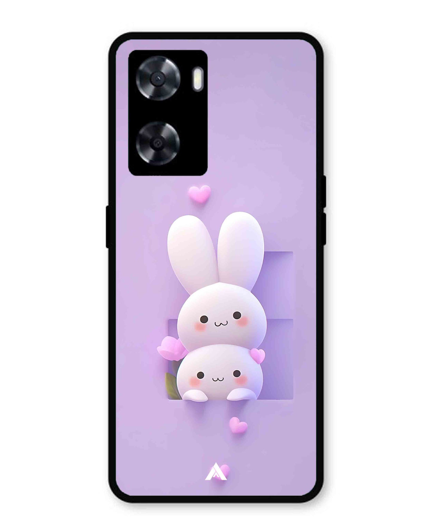 Purple Bunnies Metal Back Cover Phone Case for Oppo K10