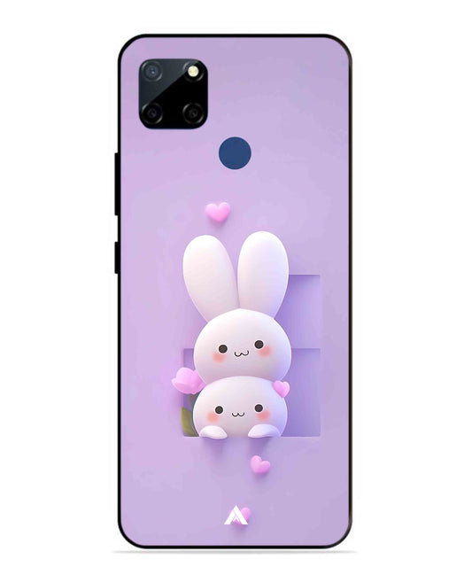 Purple Bunnies Metal Back Cover Phone Case for Realme Narzo 20