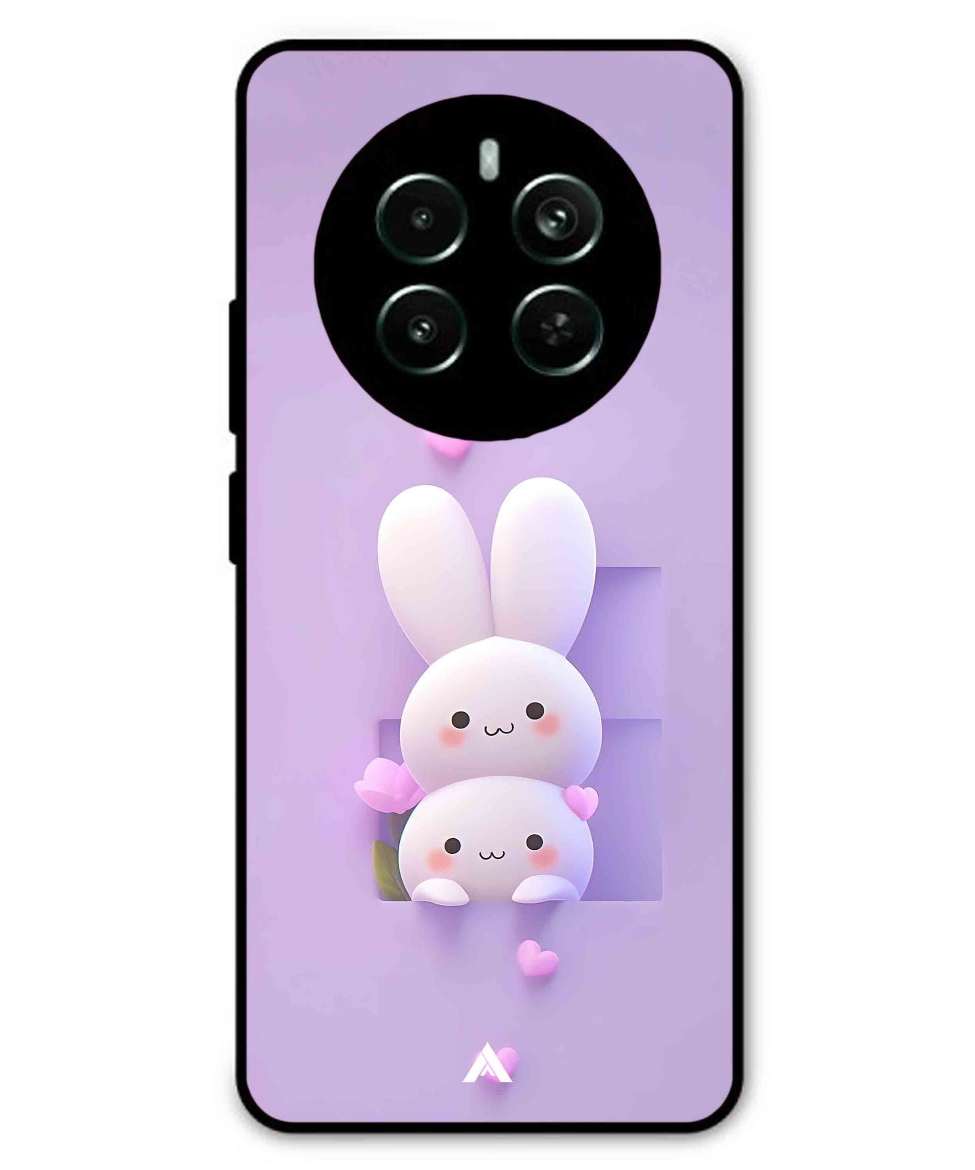 Purple Bunnies Metal Back Cover Phone Case for Realme P1 Pro