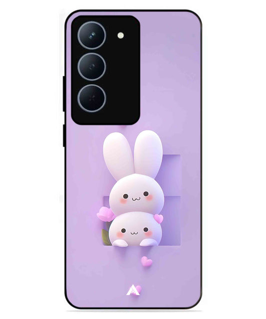 Purple Bunnies Metal Back Cover Phone Case for Realme P3X