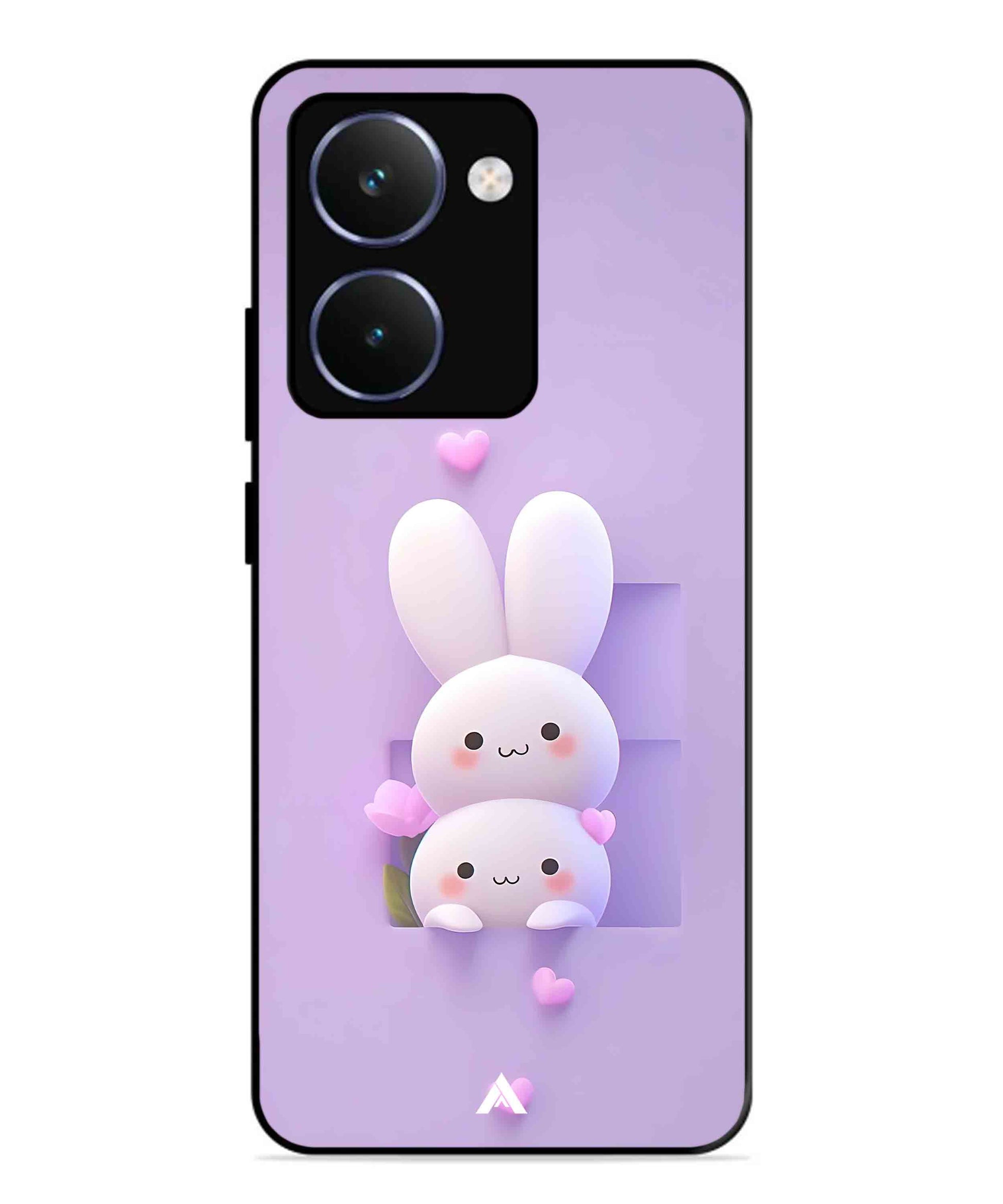Purple Bunnies Metal Back Cover Phone Case for Realme P3 Ultra