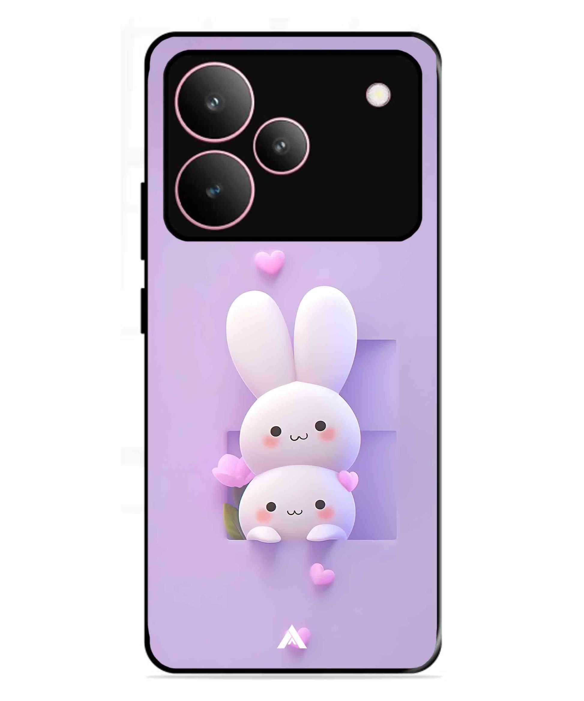 Purple Bunnies Metal Back Cover Phone Case for Realme P4