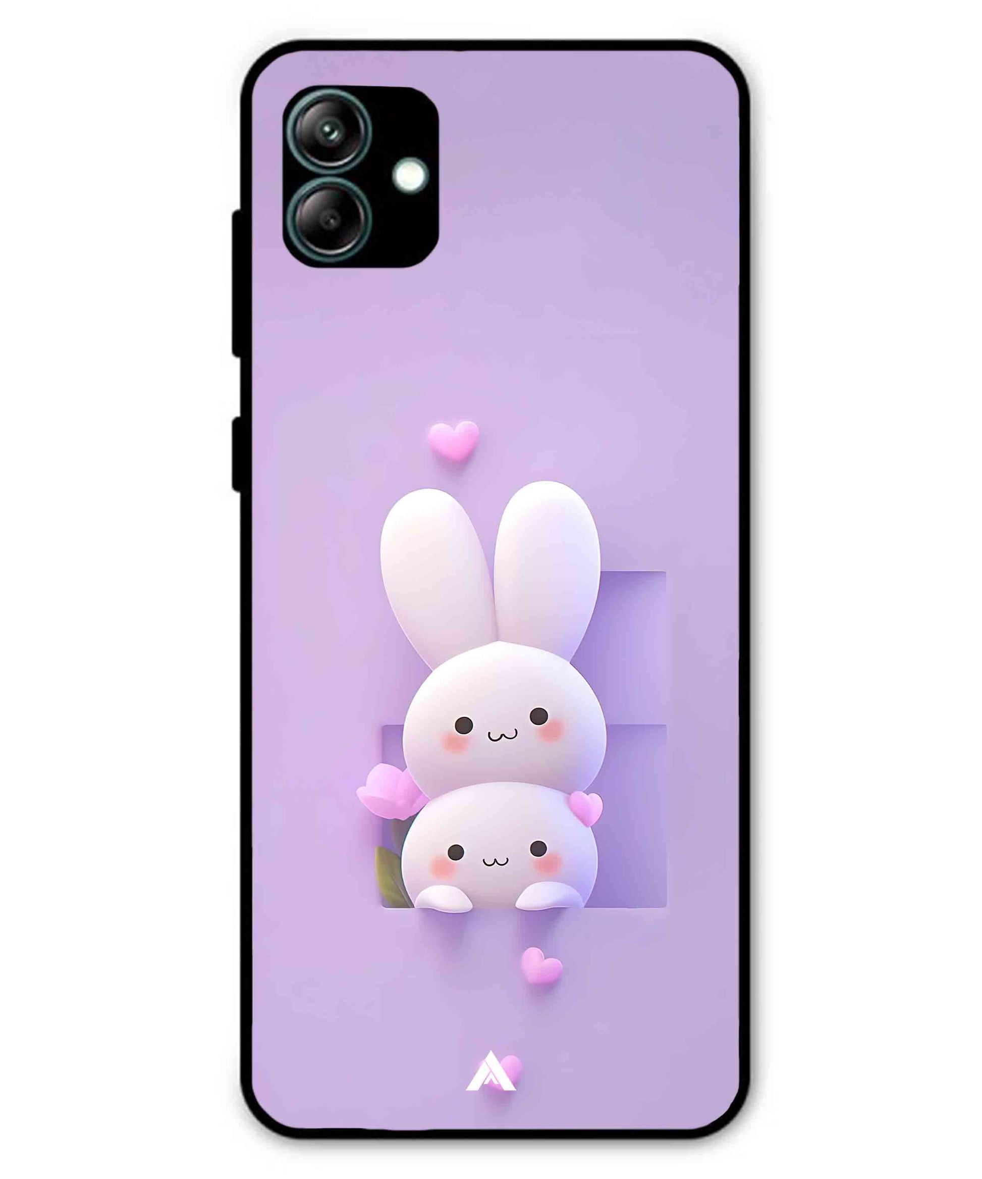 Purple Bunnies Metal Back Cover Phone Case for Samsung Galaxy A04