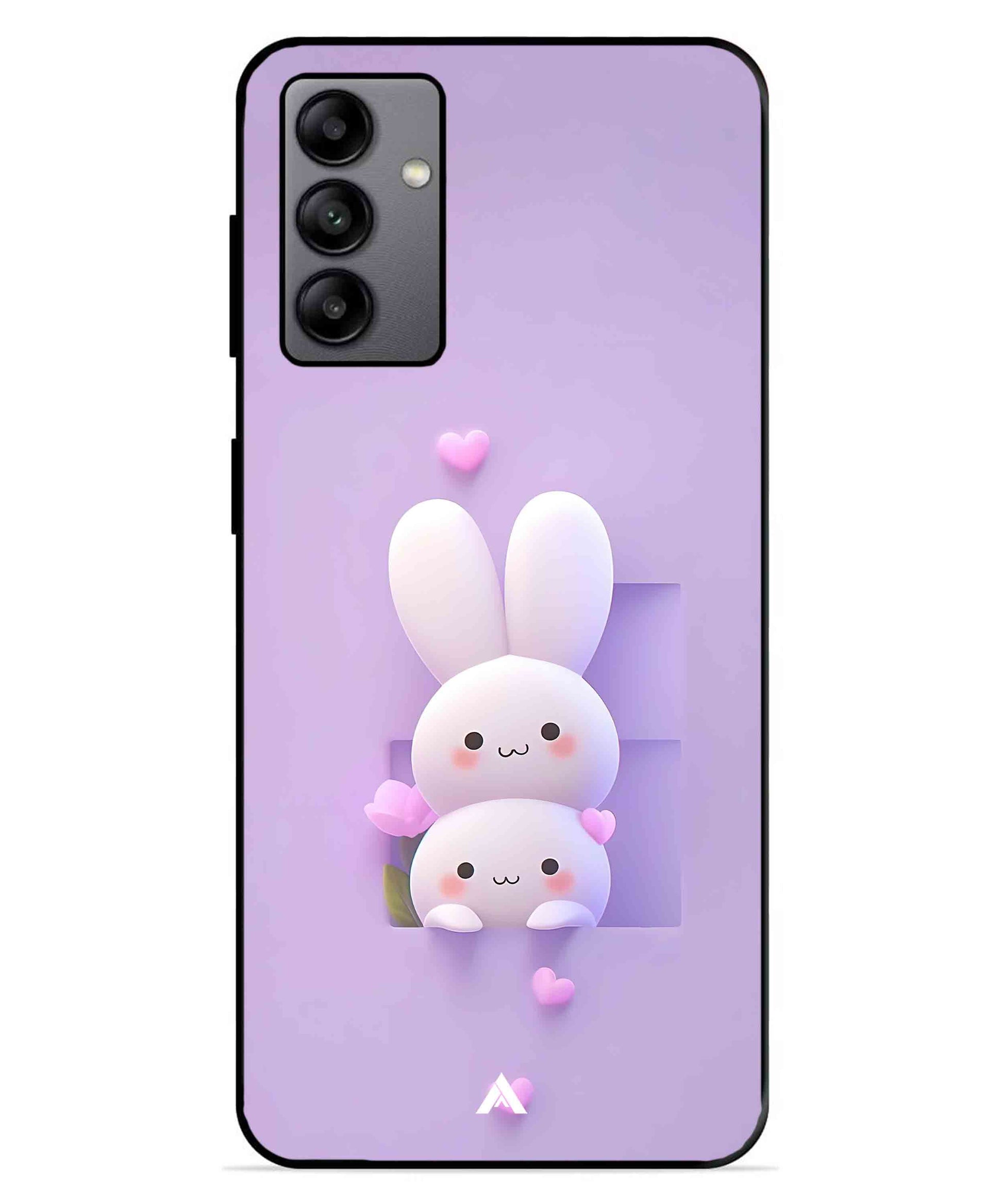 Purple Bunnies Metal Back Cover Phone Case for Samsung Galaxy A04s