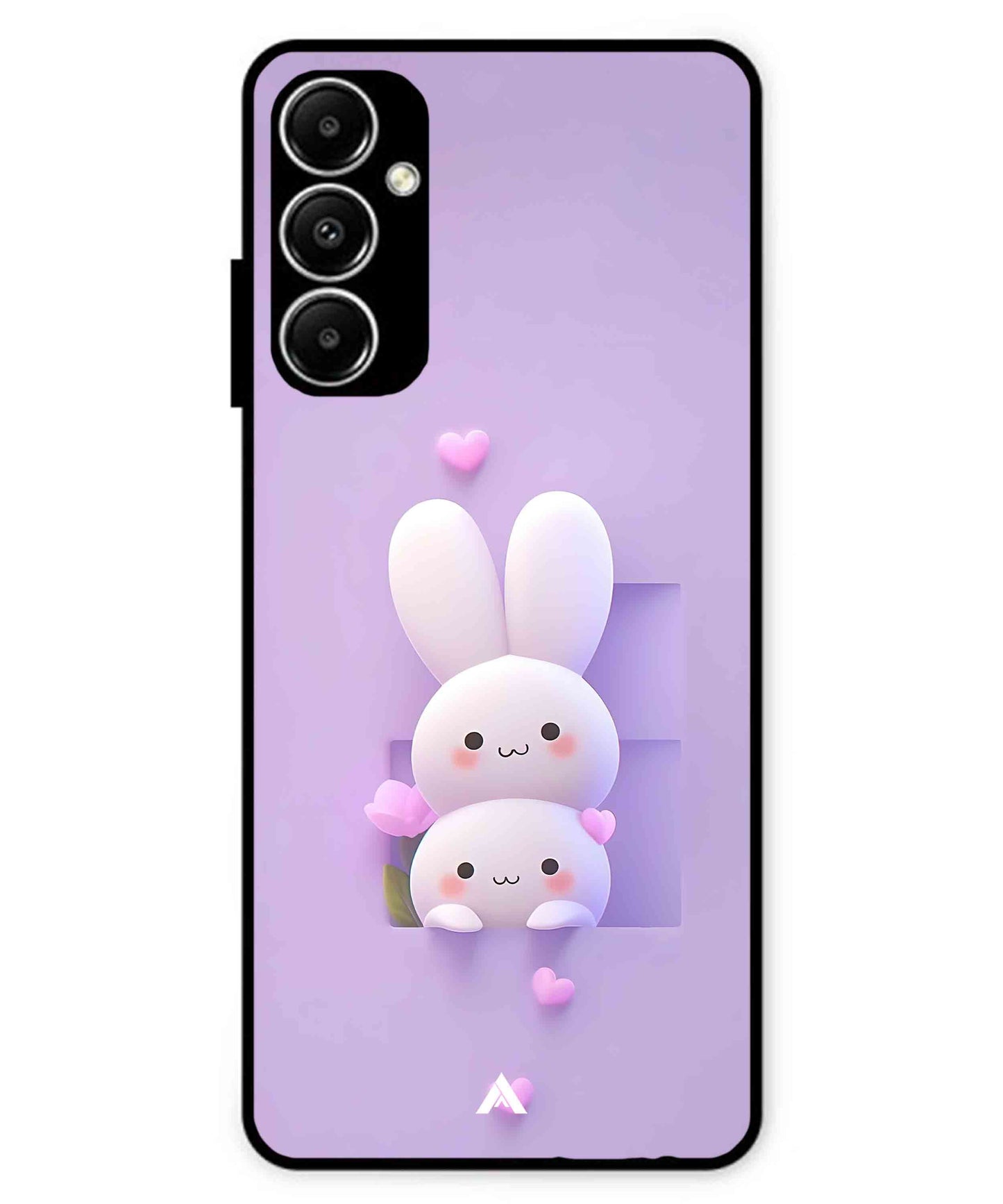 Purple Bunnies Metal Back Cover Phone Case for Samsung Galaxy A05s