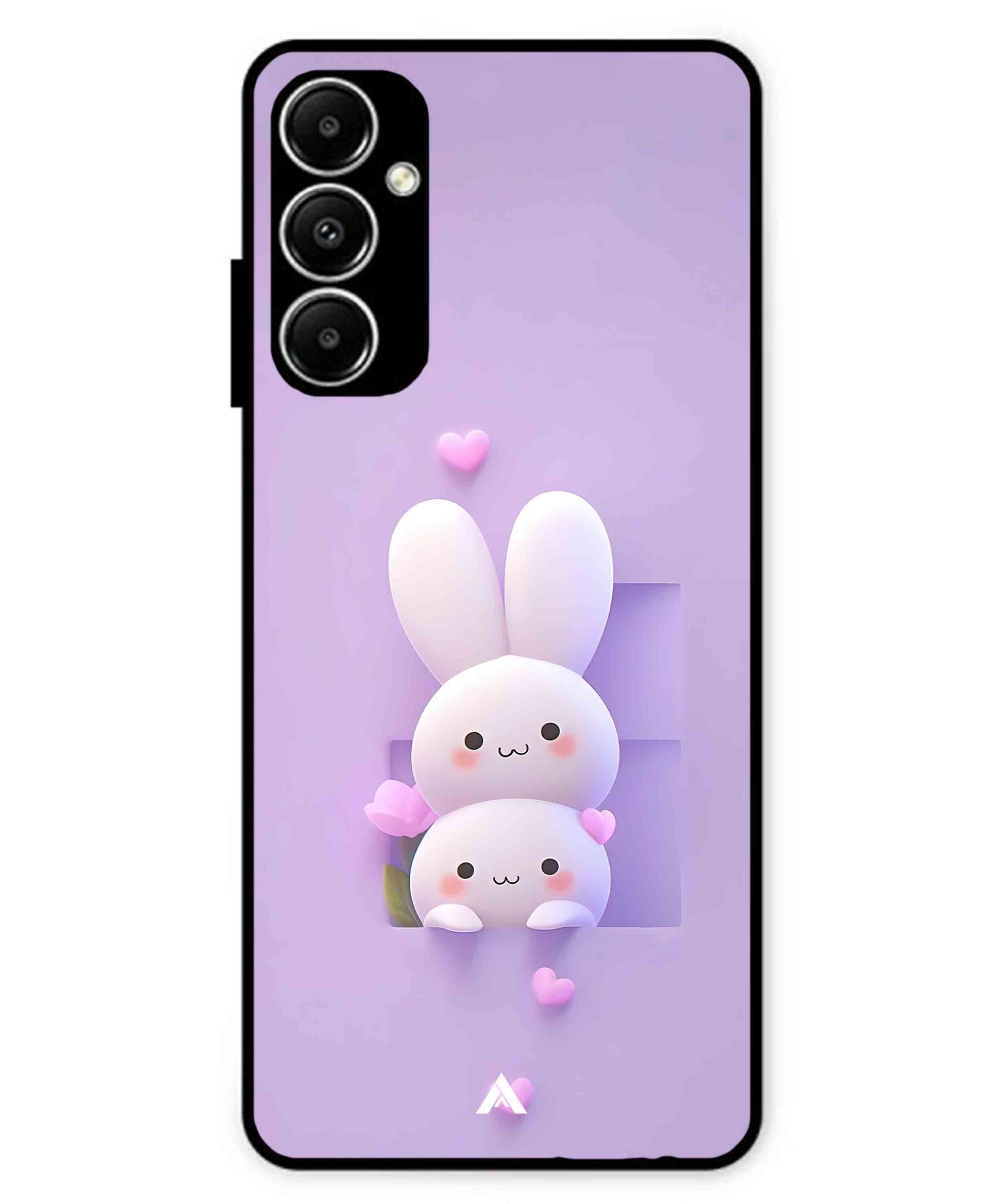 Purple Bunnies Metal Back Cover Phone Case for Samsung Galaxy A05s