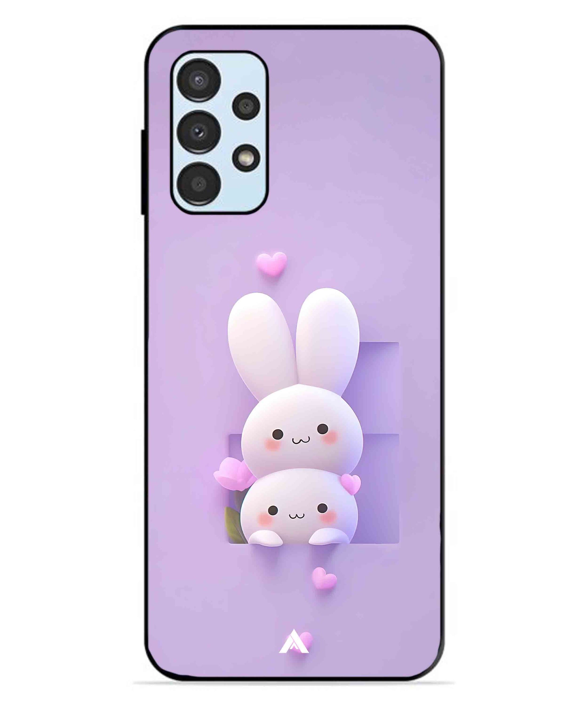 Purple Bunnies Metal Back Cover Phone Case for Samsung Galaxy A13 4G
